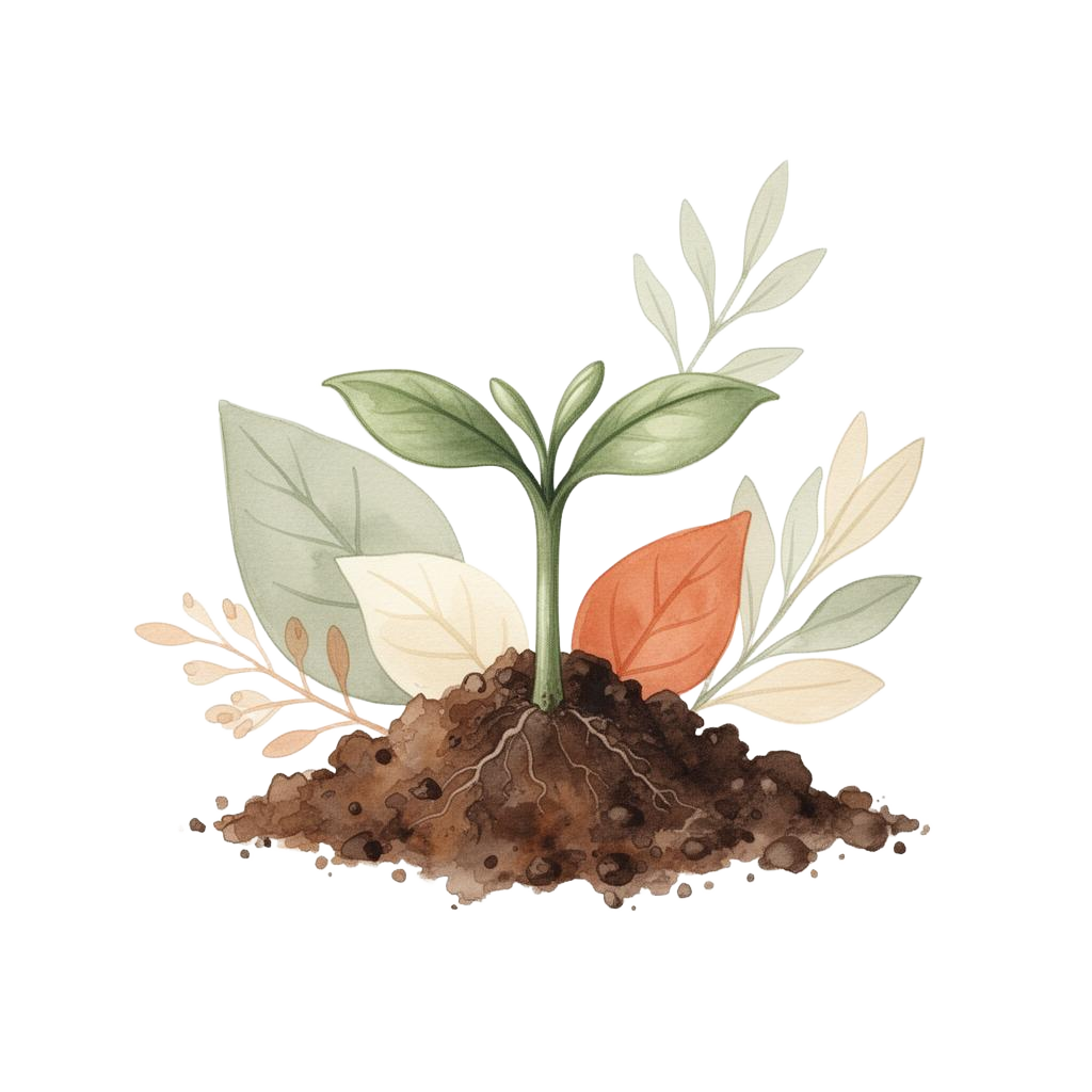 Watercolor sprout illustration